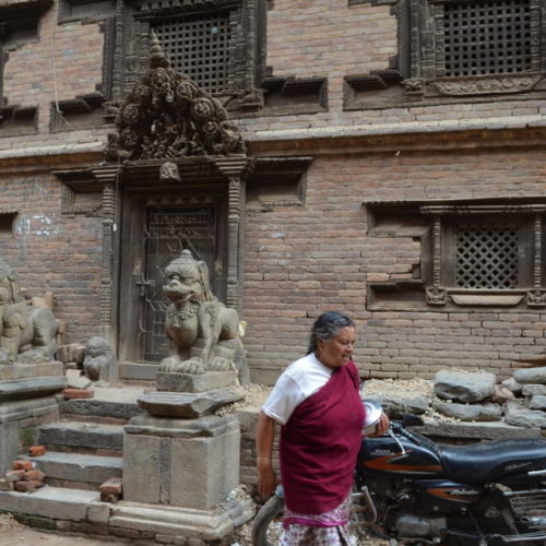 Old carving, women Bhaktapur
