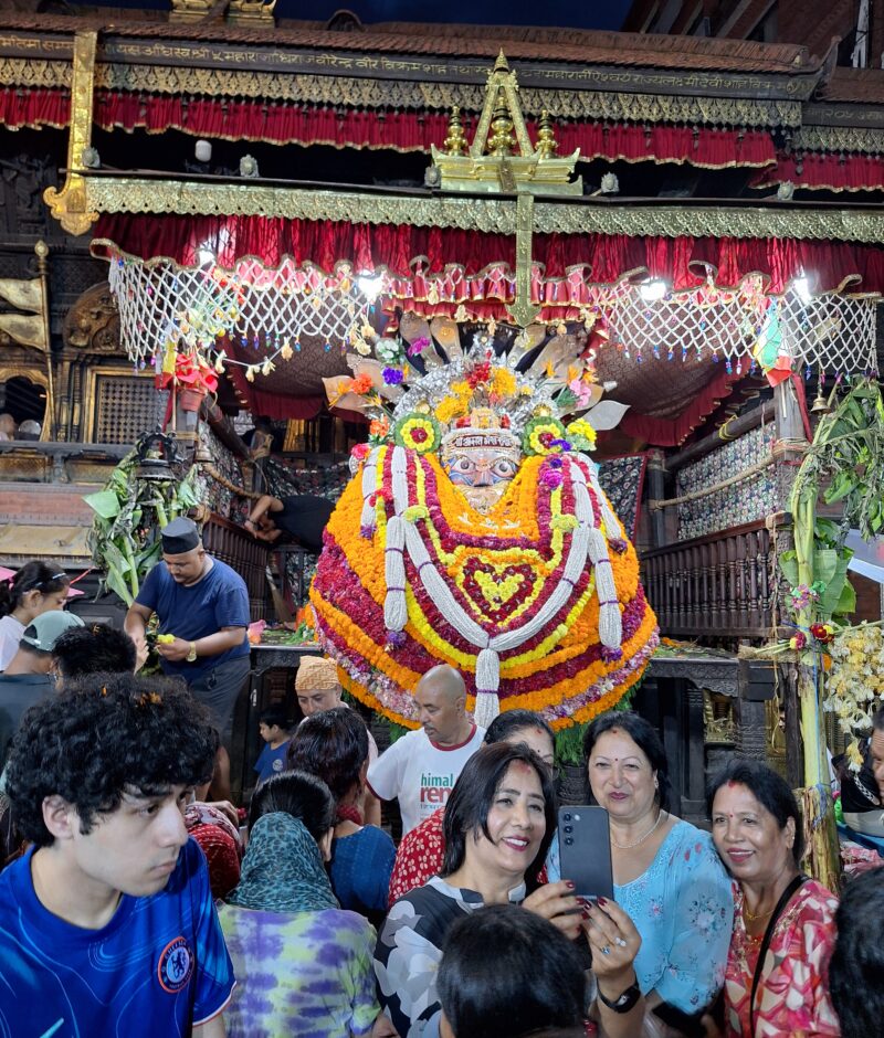 Indra Jatra in the street of Indra chowk, Kathmandu